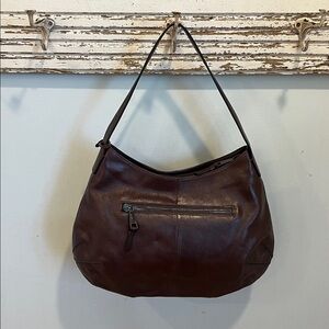 HOBO Dark Brown Leather Shoulder Bag